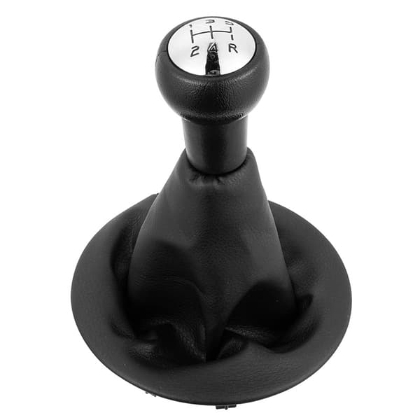 【NX】Gear Shift Knob Damask til Citroen Berlingo Multispace 2008-2018, 5-trins bilstøvdæksel sort læderrammesæt udskiftning