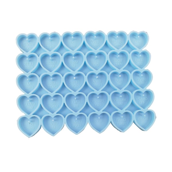 Gjør-det-selv Valentinsdag Hjerteform Silikon øredobber Form For Resin Casting Crafts