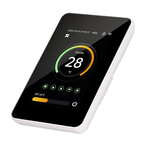 Smart WiFi Termostat Digital for Tuya App Control Hjem Gulvvarme Vertikal Skjerm 100‑250VAC 16A