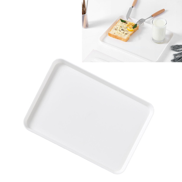 Morgenmadstallerken Nordic Style Minimalisme PP Rektangulær Serveringstallerken til desserter