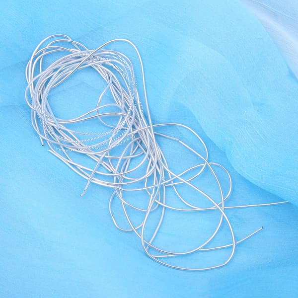 【NX】Brodertråd Koppartråd Sysöm Sömnad Glans 1,5 mm Dia. Manuell DIY StringSand Silver
