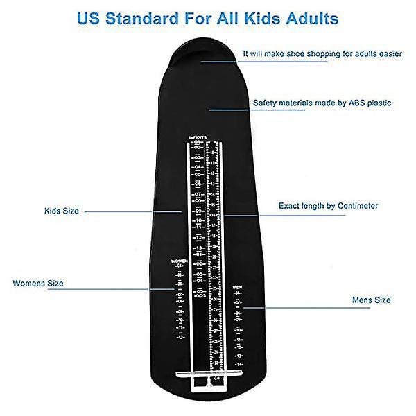 Fotsmålsmåler - US Standard Sko Størrelsesmåler & Målerlinjal (Blå)