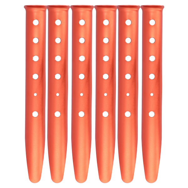 6st Orange US-formad tältspik Aluminiumlegering Camping Strandsandpinne Snow Ground Stake