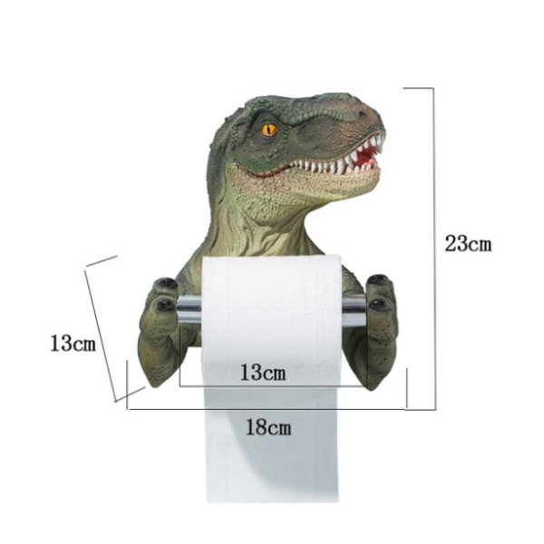 Stansad dinosauriefri vävnadshållare, toiletpapirshållare og vävnadshållare, hartshantverk (Tyrannosaurus vävnadshållare),HANBING