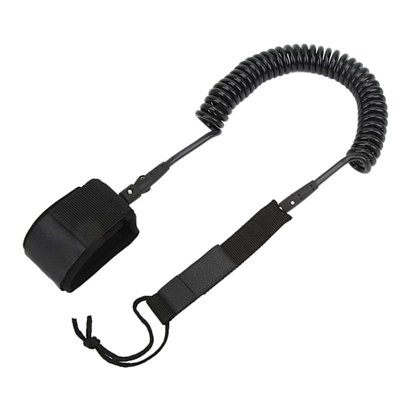 Surffilautaremmi, korkea elastisuus, TPU, musta, säädettävä, kierretty surffausjalkaremmi melontalautoihin, longboardeihin, 11 jalkaa / 3,35 m