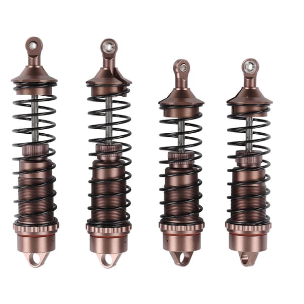 4 stk. RC Front Bag Støddæmper til ARRMA 1/8 til Typhon til Outcast Aluminium Legering RC Bil Fjederdæmper Brun