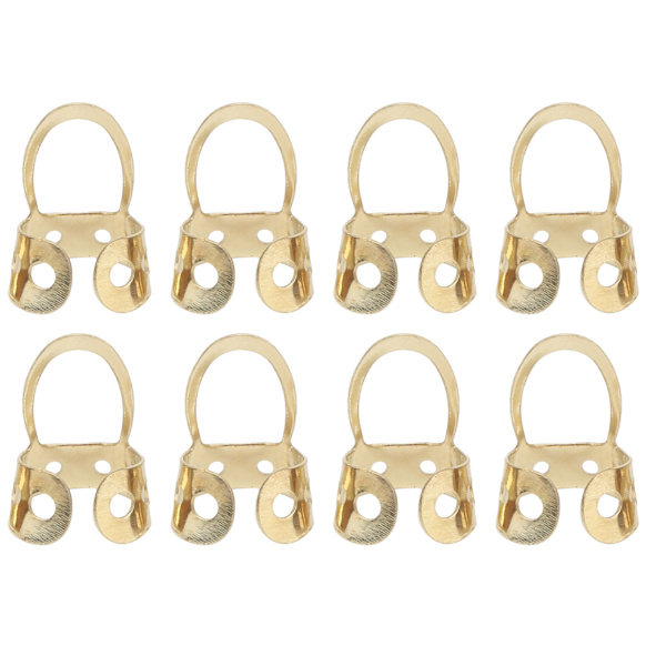 8 Styck Gitarr Finger Picks Justerbara ihåliga Rostfritt Stål Musikinstrument Tillbehör Guld