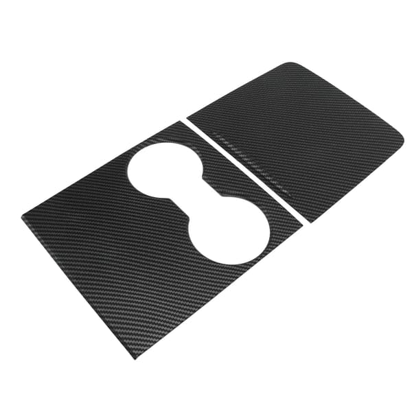 2 stk. Senterkonsoll Vannbegerpanel Dekselutskifting for Tesla Model 3 Y 2021‑2023 Karbonfiber Stil