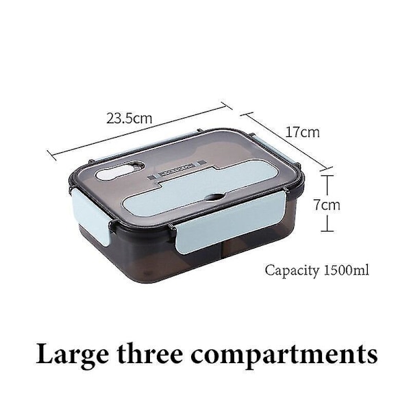 Mikroaaltouuniin sopiva lounasrasia lapsille - Eristävä ruokakontti, Bento-laatikko - 1100ml/1500ml