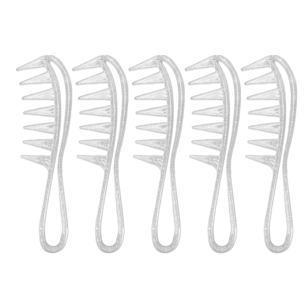 10 kpl Leveähampainen Kampa Ergonomisesti Muotoiltu Kahva Kannettava Muovikampa Miehille Naisille Hiusten Muotoilu Flash Silver