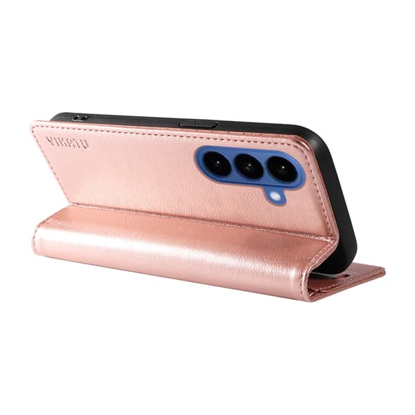 YIKATU Galaxy S26/S26 Pro Wallet Case Litchi Artificial Leather Roséguld 73