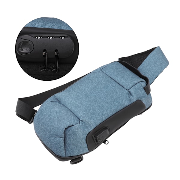 Sling Bag Vattentät Stöldskydd med Kombinationslås Anti Scratch Sport Enkelaxel bröstväska Grön