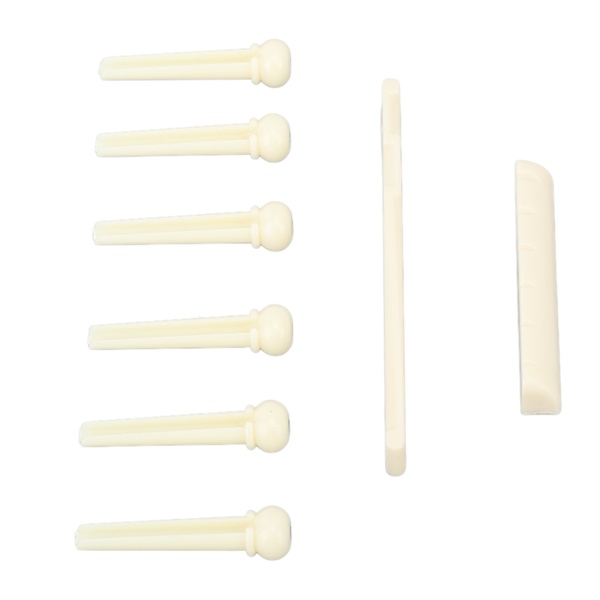 Akustisk gitarr Bridge Set Mutter Sadelsträngstift Plastinstrument Tillbehör för att spela