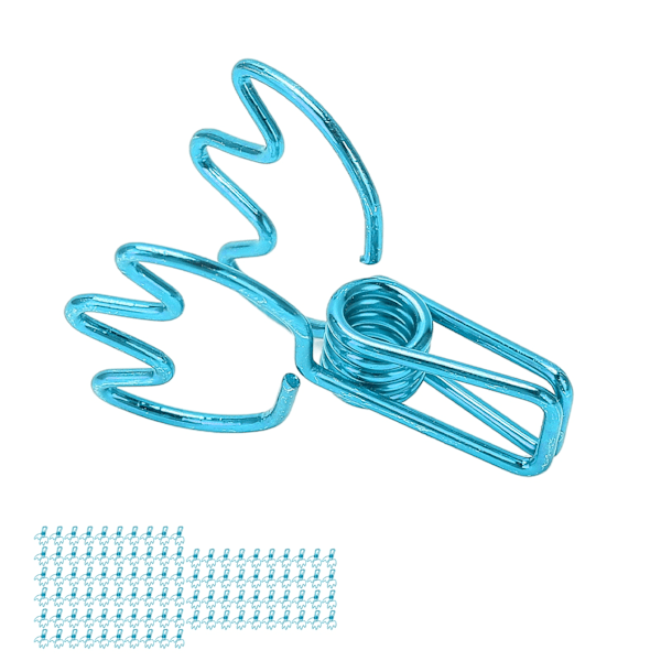 100 kpl Metalliset Tyhjäkruunupainikkeet Pienet Paperiklipsit Toimistodokumenteille Todistuksille Lippuille Sininen