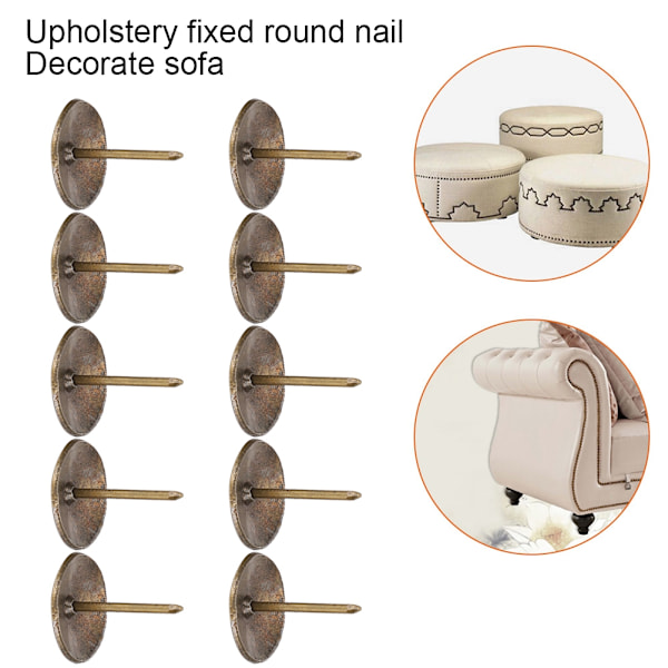 30 stk Bekledningssøm Skilpadde Rygg Mønster Sofa Dekor DIY Klær Tilbehør Jern 19MM