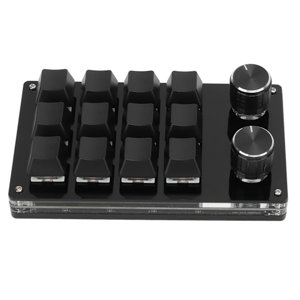 Enhåndsmakro mekanisk tastatur 12-tasters multifunktion DIY programmerbar knappsæt til Office Gaming Lab