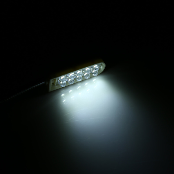 Kirkas joutsenkaulavalaisin ompelukoneelle Magneettinen pohjakytkin joustava asennus (10 LED-valoa)