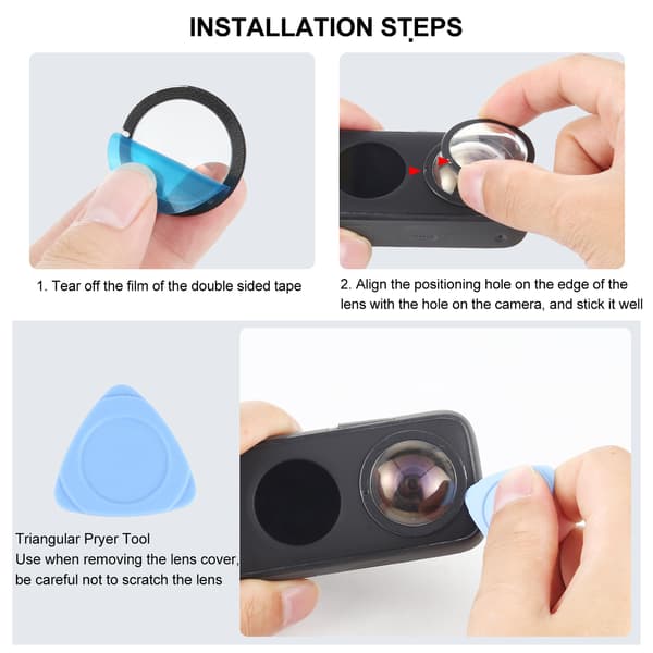 Insta360 One X2 PC Linsskydd - Skyddsfodral för Panoramakameraobjektiv