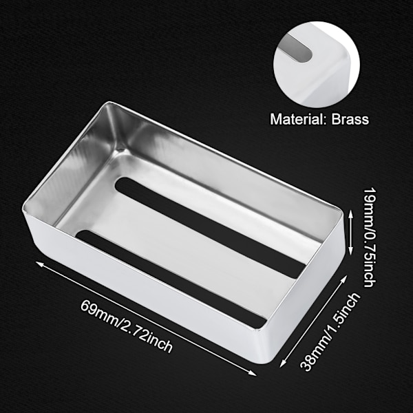 Två spår metall gitarr pickup väska Mässing Humbucker skydd för elgitarrer Silver