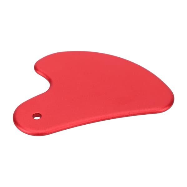 Metall Gua Sha Tool Aluminiumlegering skrapbräda Blodcirkulation Promotion Helkroppsansikte Skönhet Gua Sha Board Röd