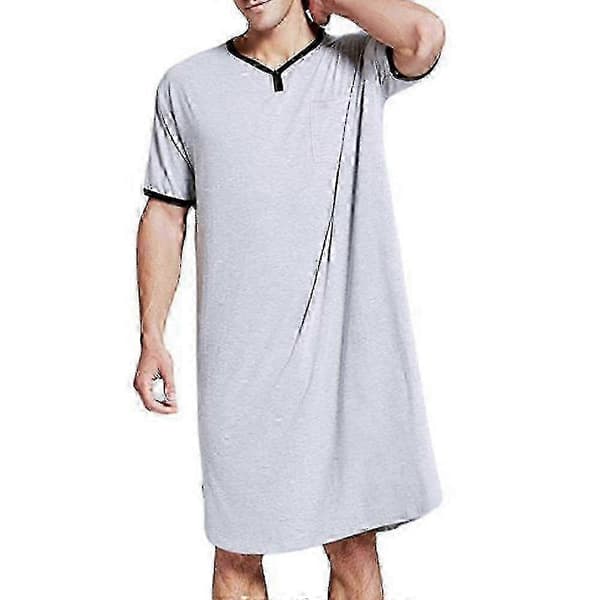Løs pasform pyjamas Velegnet til mænd, åndbart sovesæt Velegnet til nattøj Grey M