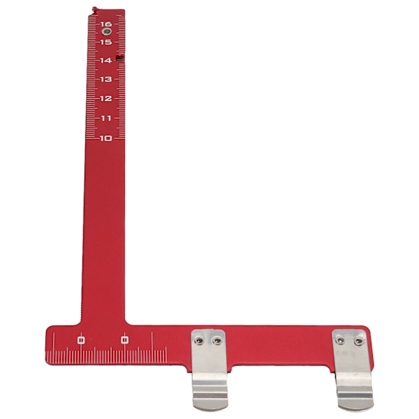 T-formad båge-linjal Vikbar design 2-sidig skala Aluminiumlegering L-båge Mätverktyg för sammansatta recurve-bågar Svart