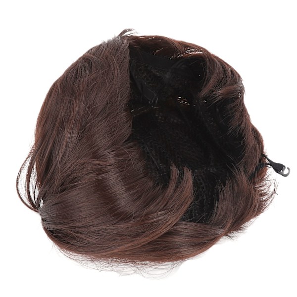Kort parykk for menn, fasjonabel, fluffy, mørkebrun syntetisk parykk for cosplay, Halloween-kostymefest