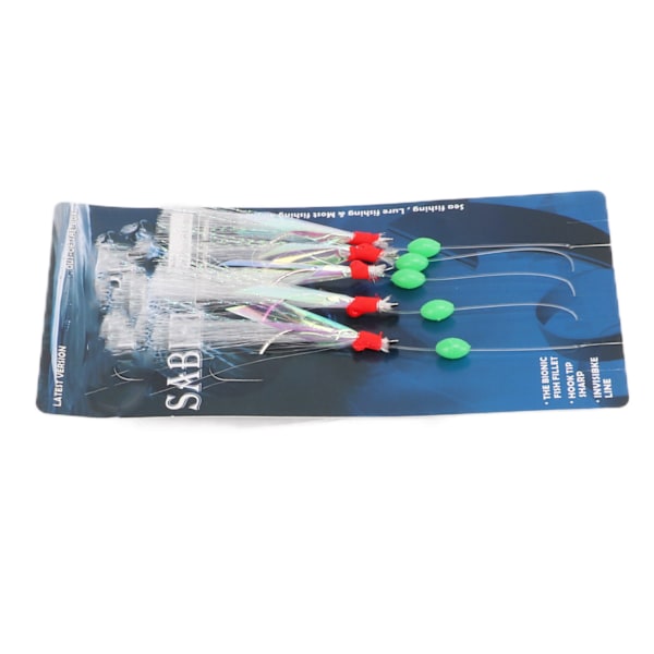 20 stk Fiskegarnkroker Høykarbonstål Nylon 3/0 Simulering Fiskehud Agnsaker