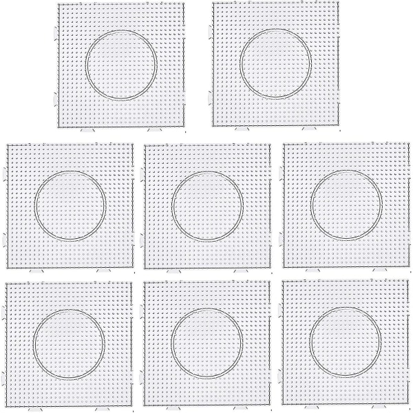 Fuse Beads Boards Plast PegBoards Sett Square Clear for Kids