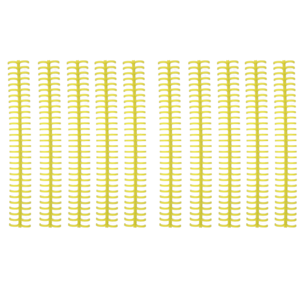 10 stk Bindende Rygge Spiraler Spoler Kamme 30 hull Plastbånd til Løsblad 1/2in Diameter Gul