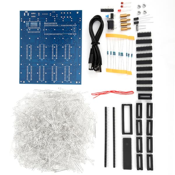 【NX】LED-lys DIY Kit 3D-trykt kretskort Stabil trykt parameter Kompatibel med 8 x 8 cm kuber