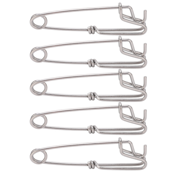 5 stk. Lange Line Clips Snap Swivel Havfiskeri Forbindelser Lukket Øje Hængende Spænde Hurtig Pin Tool 2.6cmx100MM