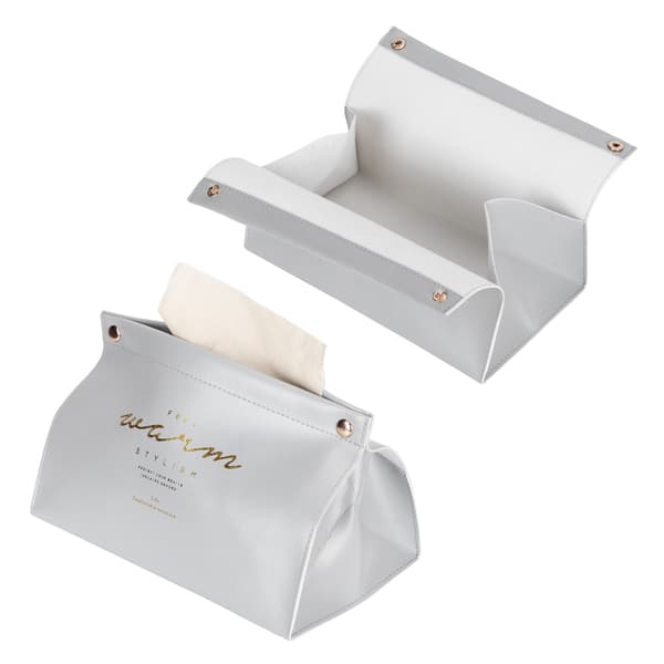 Tissue Box Holder Tissue Case PU Læder Serviet Papirpose Dispenser Hjem Bilindretning