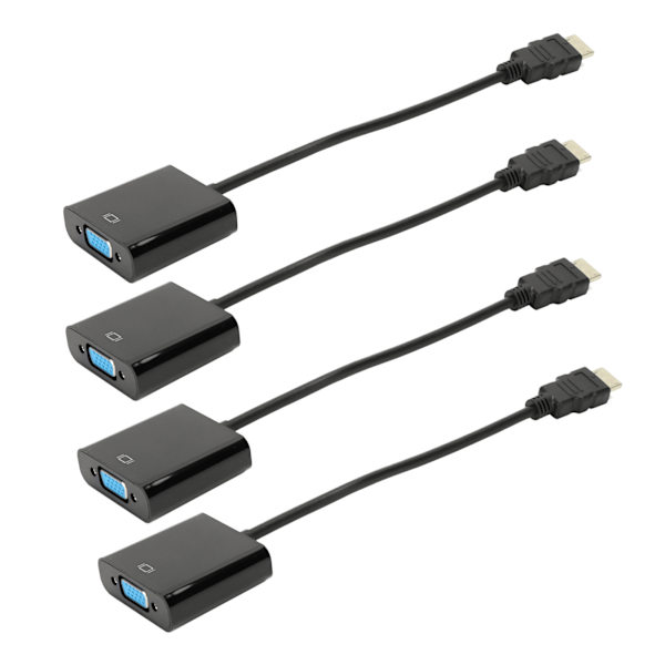 4 kpl HDMI-VGA-liitäntäkaapeli kannettavalle tietokoneelle DVD:lle PS3/X360 Boxille 1080P Video HDTV