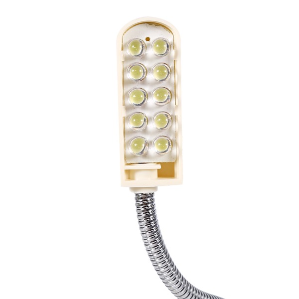 Kirkas joutsenkaulavalaisin ompelukoneelle Magneettinen pohjakytkin joustava asennus (10 LED-valoa)