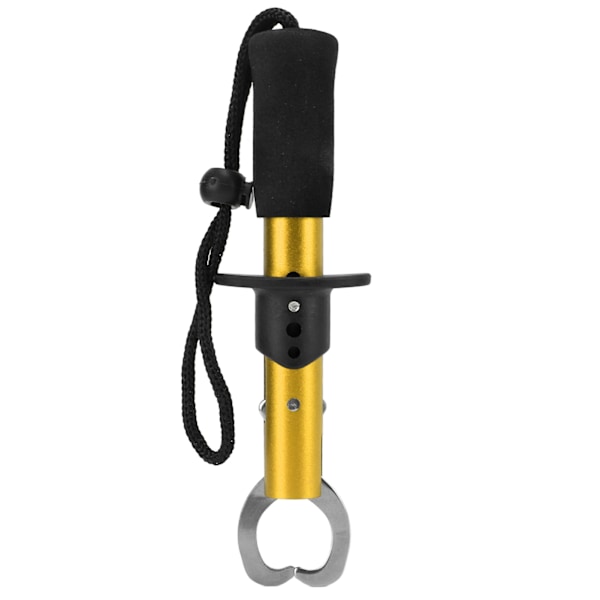 Fish Lip Gripper Rostfritt stål Fish Grip Hållare Fiskeredskap med handledsrem Fiskeredskap Tillbehör Guld