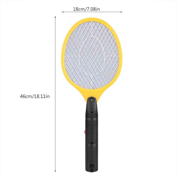 Sladdlös batteriström Elektrisk flugmyggsmällare Bug Zapper Racket Insekter Killer Gul