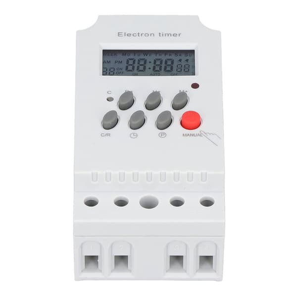 Elektronisk timer kontakt DIN skinne LCD mikrocomputer elektronisk intelligent controller KG316TII (DC 12V)