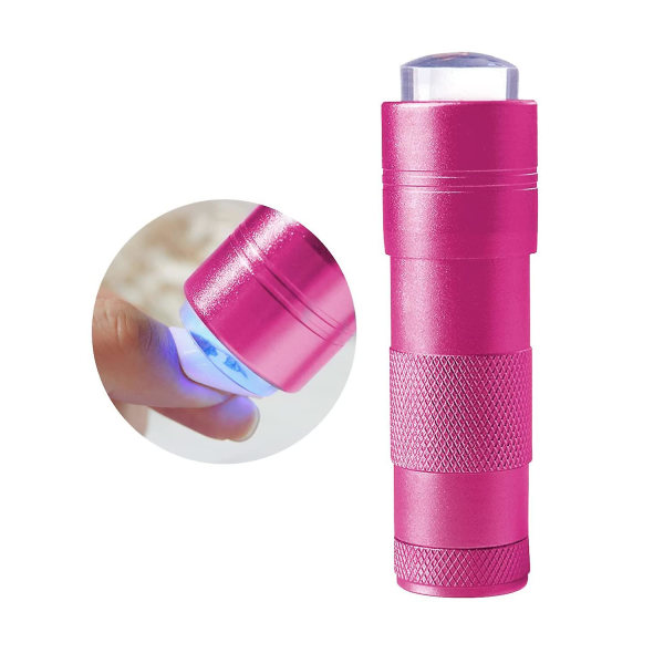Mini UV Light -kynsienkuivausrumpu kynsille, Mini UV Led -kynsilamppupuristin silikonipäällä, kannettava pieni UV-valo geelikynsille, täydellisesti litistetty kynsi Ac