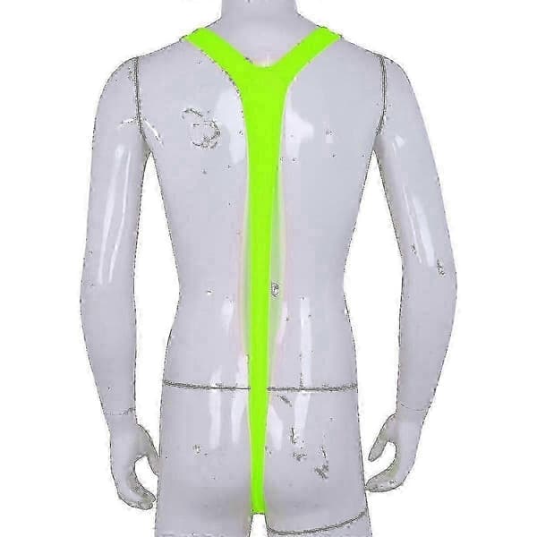 Stretchig herrbaddräkt med fluorescerande design Black One Size