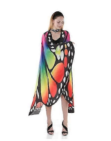Perhossiipinen viitta, pitsinaamio, Halloween-asuste Rainbow2