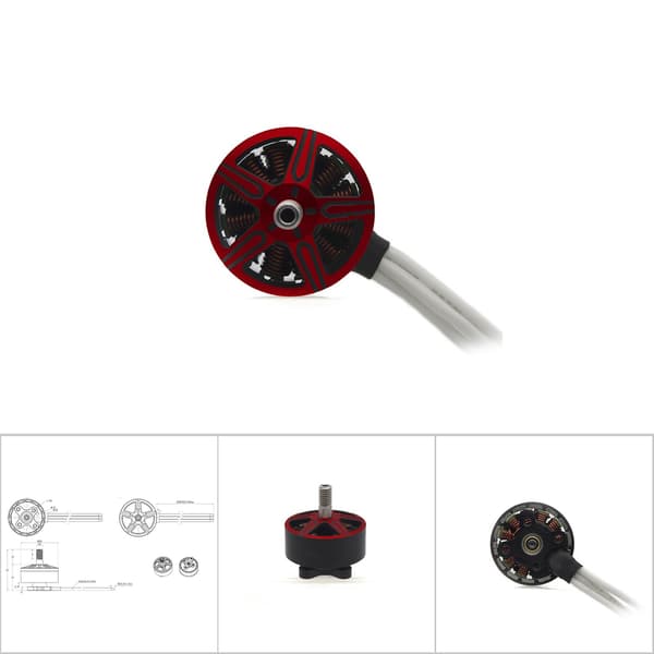 Profesjonell 2507 1850KV 4‑6S Børsteløs Motor 7'Prop for RC Multirotor FPV Racing Drone