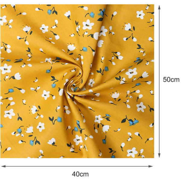 8 kpl 40 * 50 cm NO Repeat Design printed kukkainen puuvillakangas, joka soveltuu tee-se-itse-ompelemiseen, kuvio:?RGB