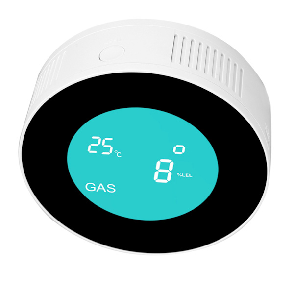 LCD-skærm WIFI Brændbar Gaslækagedetektor Smart Alarm Sensor til Tuya 100-240VEU Stikkontakt