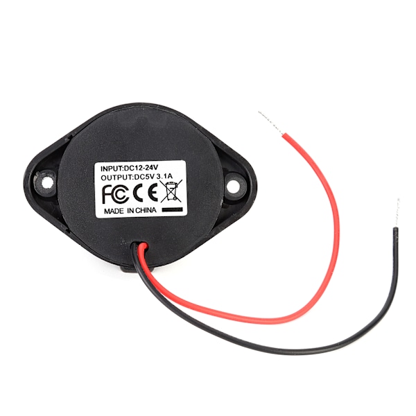 12-24V 3.1A LED Dobbel USB-lader Strømuttak Adapter Lade panelbrakett for motorsykkel bilbåt ATV UTV