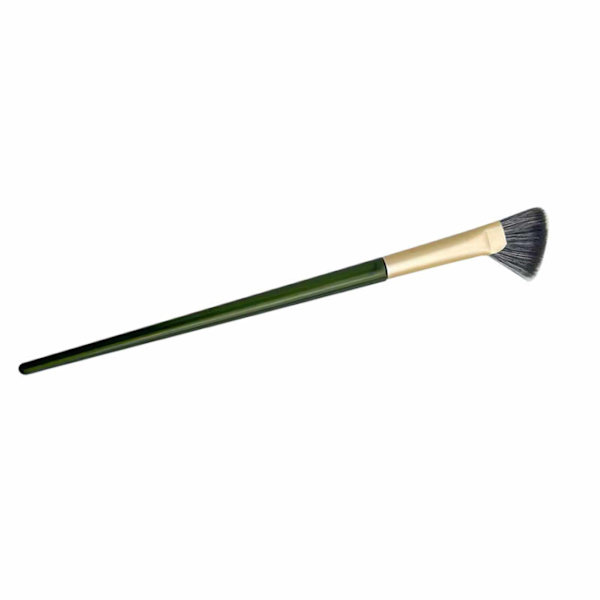 Halvfläktform Nose Shadow Brush Vinklad makeupborste Mjuka borstar Noskonturborste för nybörjare Professionell Svart