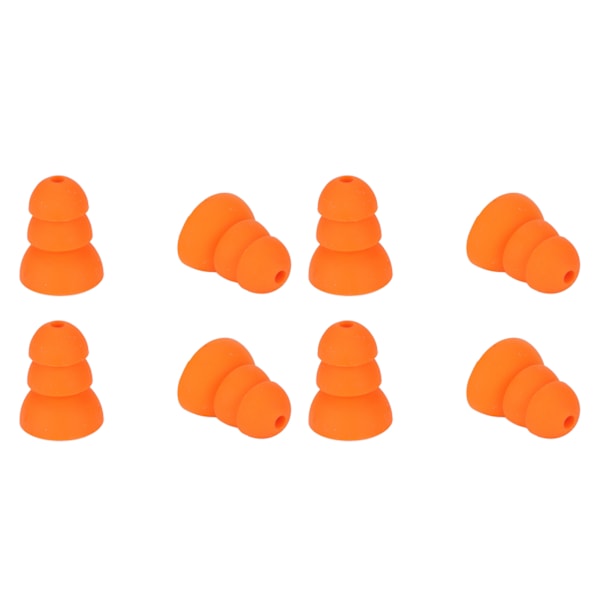 8 st silikon öronproppar bullerreducerande utbyte öronproppar för Se846 Se535 Se215 och inre hål 2,0-3,5 mm öronsnäcka Orange
