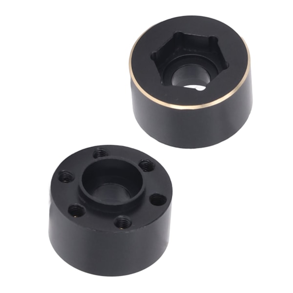 2st 1,9 2,2 tums hjul Hexnav bredda adapter Mässing svart hjulfälg Adapter för fjärrkontroll bil 12mm / 0,5in