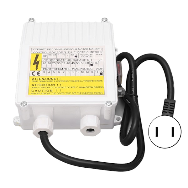 Syväkaivopumpun ohjauslaatikko Kotitalous 3.0HP upotettava virtakytkin 2.2KW 70uf 20A US-liitäntä 110V