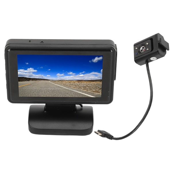 Front Bakre Dash Camera 1080P HD IR Night Vision Rörelsedetektering Loop Recording Bil Dashboard Cam med 3 tums LCD-skärm F9